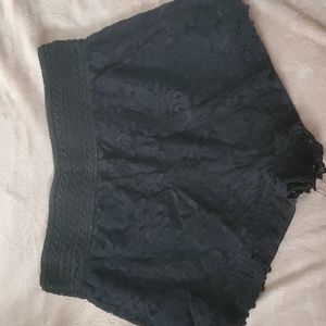 Black Lace Shorts